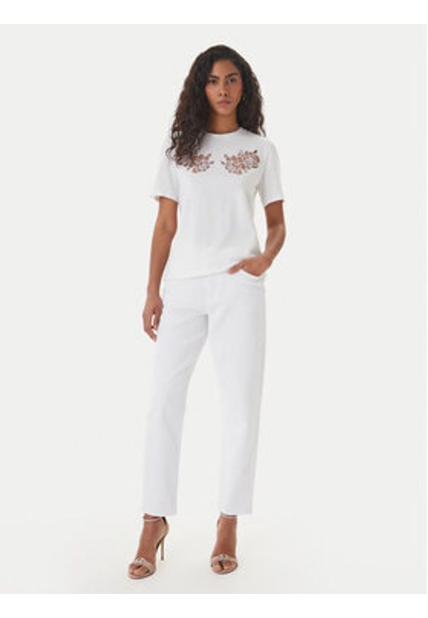 Fracomina Jeansy FP26SVD005W61501 Biały Slim Fit. Kolor: biały