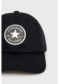 Converse czapka kolor czarny z aplikacją. Kolor: czarny. Wzór: aplikacja #2