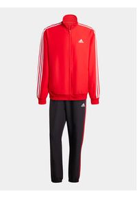 Adidas - adidas Dres 3-Stripes IR8199 Czerwony Regular Fit. Kolor: czerwony. Materiał: syntetyk #3