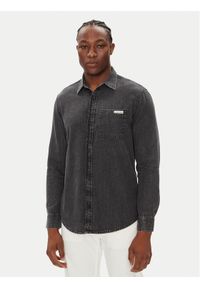 Calvin Klein Jeans Koszula jeansowa Classic LV040BM733 Szary Regular Fit. Kolor: szary. Materiał: bawełna #1