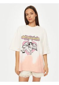 One Teaspoon T-Shirt Angel 26821 Écru Relaxed Fit. Kolor: kremowy. Materiał: bawełna #1