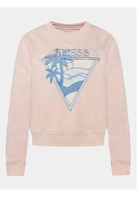 Guess Bluza W4GQ11 KBK32 Różowy Relaxed Fit. Kolor: różowy. Materiał: bawełna, syntetyk #4