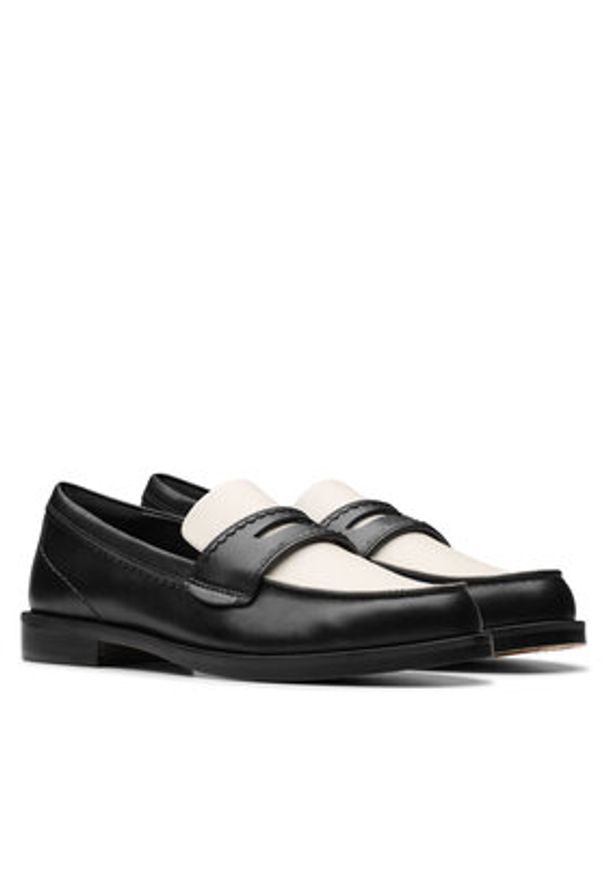 Clarks Mokasyny Straven Edge 26181270 Czarny. Kolor: czarny. Materiał: skóra
