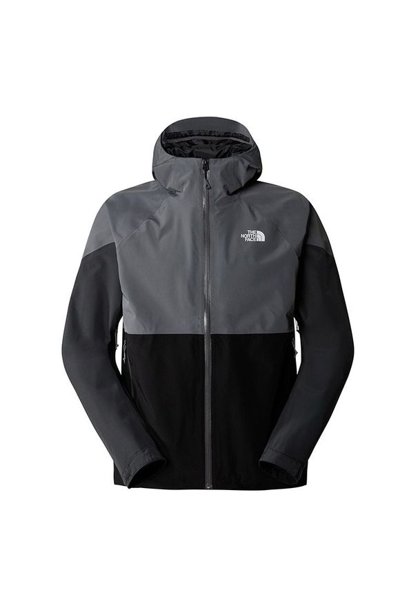 Kurtka The North Face Lightning 0A87GNWOF1 - szaro-czarna. Kolor: czarny, szary, wielokolorowy. Materiał: poliester, skóra, tkanina. Styl: klasyczny