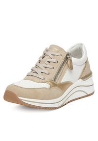 Remonte Sneakersy D0T01-80 Beżowy. Kolor: beżowy. Materiał: skóra #4