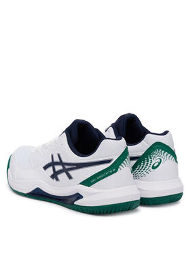 Asics Buty do tenisa Gel-Dedicate 8 1041A408 Biały. Kolor: biały. Materiał: skóra. Sport: tenis