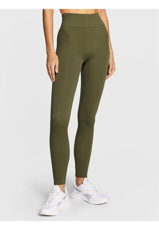 Legginsy Etam. Kolor: brązowy. Materiał: syntetyk