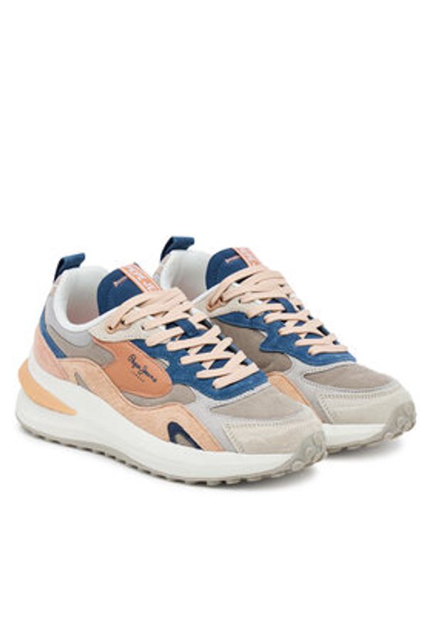 Pepe Jeans Sneakersy Winslow Serie PLS600013 Brązowy. Kolor: brązowy. Materiał: zamsz, skóra