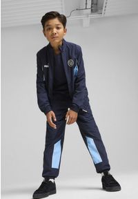 Puma - Młodzieżowa kurtka Manchester City ftblARCHIVE PUMA Navy Team Light Blue. Kolor: niebieski. Wzór: aplikacja