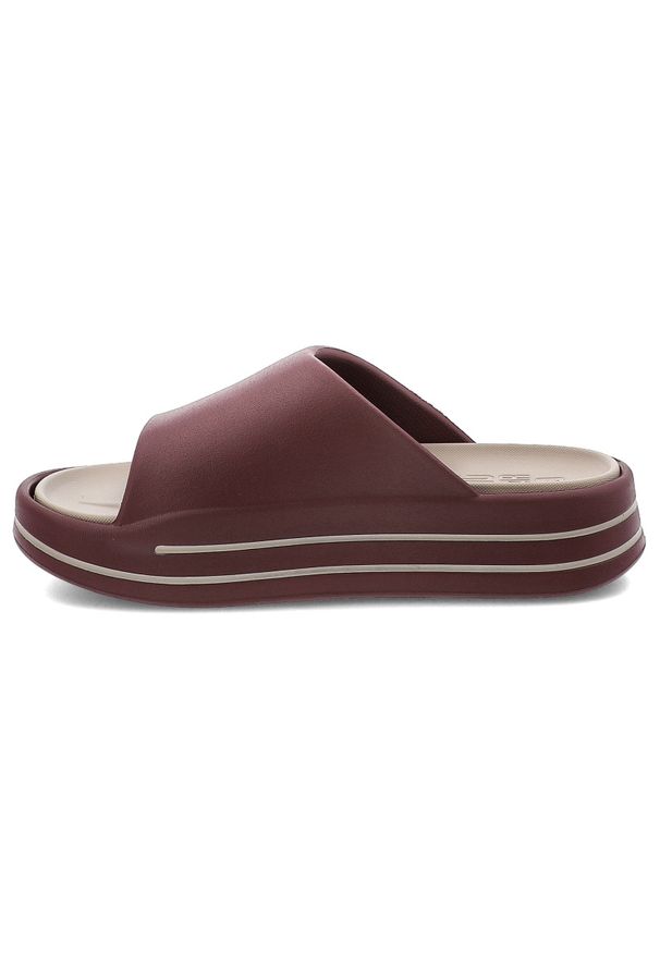 Big-Star - Klapki damskie Big Star, wodoodporne z tworzywa na platformie wsuwane na basen na wakacje, burgundowe, SS274425. Okazja: na spacer, na co dzień, do domu. Kolor: czerwony. Materiał: materiał. Sezon: lato. Obcas: na platformie. Styl: wakacyjny