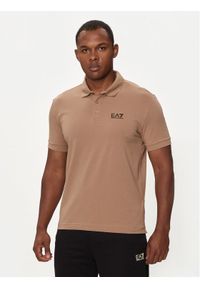 EA7 Emporio Armani Polo 8NPF14 PJVQZ 1745 Beżowy Regular Fit. Typ kołnierza: polo. Kolor: beżowy. Materiał: bawełna #1