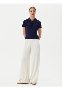 Lacoste Polo PF5462 Granatowy Slim Fit. Typ kołnierza: polo. Kolor: niebieski. Materiał: bawełna #5