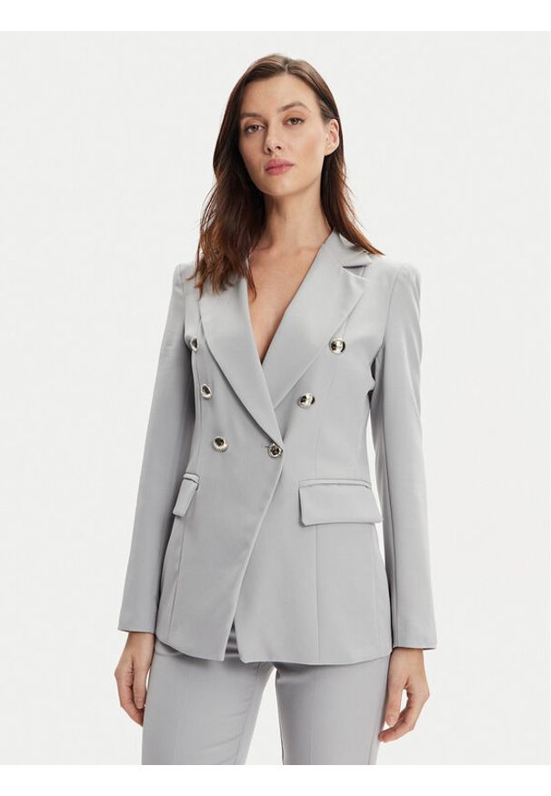 Maryley Marynarka 24EB139/43LU Szary Regular Fit. Kolor: szary. Materiał: syntetyk