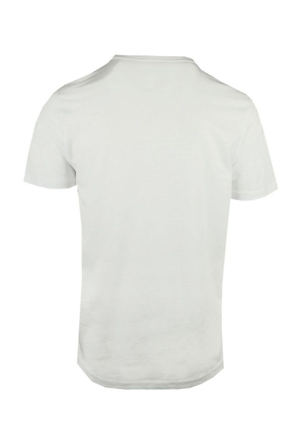 T-Shirt z Dekoltem na Guziki -Pako Jeans- Lekko Melanżowa, Biała Tkanina. Okazja: na co dzień. Kolor: biały. Materiał: bawełna. Wzór: melanż. Styl: casual