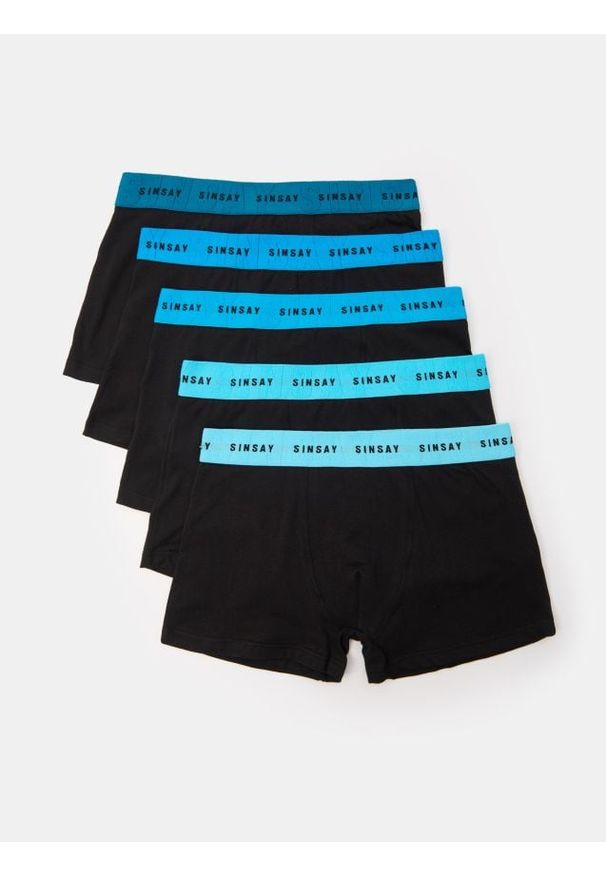 Sinsay - Bokserki z kolorową elastyczną gumą w pasie 5 pack - wielobarwny. Materiał: guma. Wzór: kolorowy