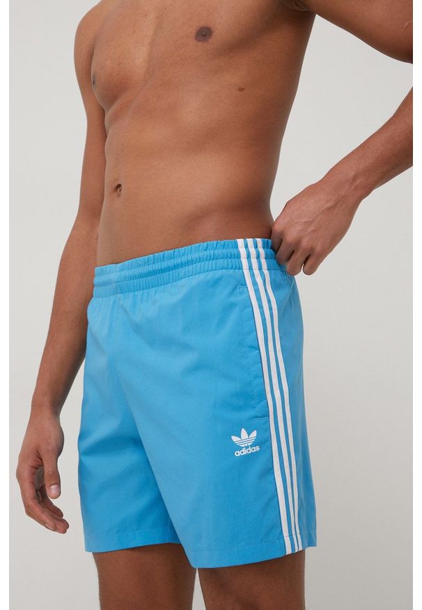 adidas Originals szorty Adicolor męskie. Okazja: na co dzień. Kolor: niebieski. Materiał: materiał, tkanina. Styl: casual