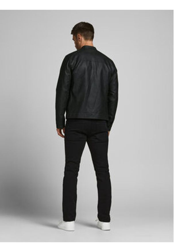 Jack & Jones Kurtka z imitacji skóry 12182461 Czarny Regular Fit. Kolor: czarny. Materiał: skóra