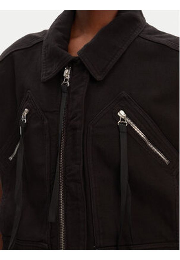 Pinko - PINKO Kamizelka Gerard Gilet 105237 A2M8 Czarny Regular Fit. Kolor: czarny. Materiał: bawełna