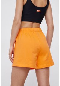 P.E Nation Szorty bawełniane damskie kolor pomarańczowy gładkie high waist. Stan: podwyższony. Kolor: pomarańczowy. Materiał: bawełna. Wzór: gładki #2