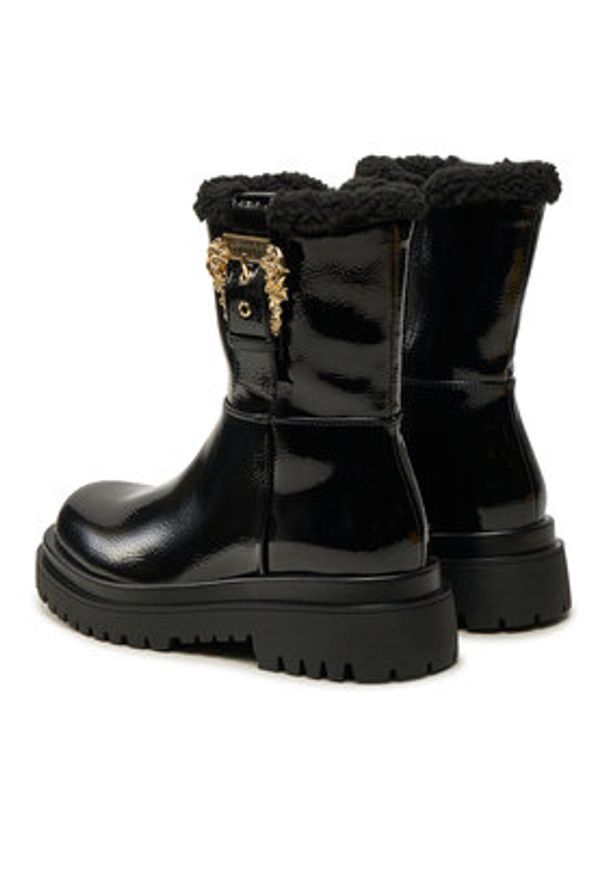 Versace Jeans Couture Botki Drew 77VA3S69 Czarny. Kolor: czarny. Materiał: skóra