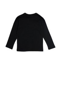 LEONE 1947 APPAREL - Dziecięcy t-shirt basic Leone z długim rękawem. Kolor: czarny. Długość rękawa: długi rękaw. Długość: długie. Sport: joga i pilates