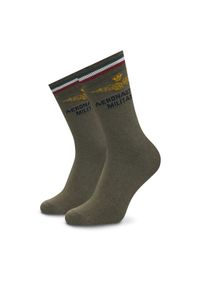 Aeronautica Militare Skarpety Wysokie Męskie 252CZ0012UL00499 Zielony. Kolor: zielony. Materiał: materiał, bawełna