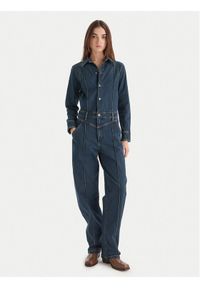 Wrangler Kombinezon Western 112371042 Granatowy Regular Fit. Kolor: niebieski. Materiał: jeans