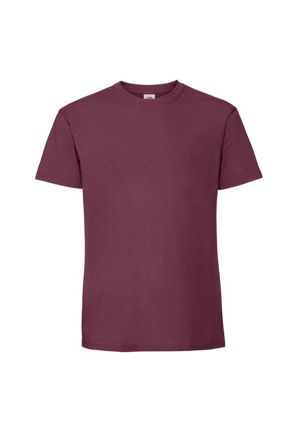 FRUIT OF THE LOOM - Męska Koszulka Iconic Premium Ringspun Cotton T-shirt. Kolor: czerwony, brązowy, wielokolorowy