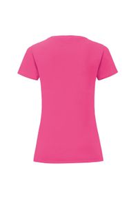 FRUIT OF THE LOOM - Koszulka Damska Iconic 150. Kolor: różowy. Sport: turystyka piesza