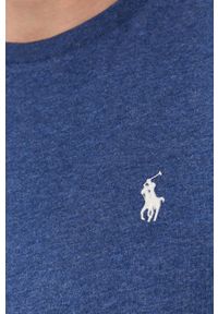 Polo Ralph Lauren T-shirt 710680785007 męski gładki. Okazja: na co dzień. Typ kołnierza: polo. Kolor: niebieski. Materiał: dzianina. Wzór: gładki. Styl: casual #5