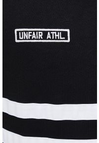 Unfair Athletics bluza bawełniana męska kolor czarny z aplikacją. Okazja: na co dzień. Kolor: czarny. Materiał: bawełna. Długość rękawa: raglanowy rękaw. Wzór: aplikacja. Styl: casual #2