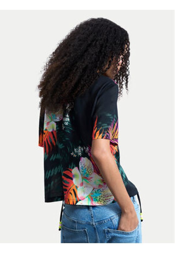 Desigual Koszula Daikiri 26SWCW36 Czarny Regular Fit. Kolor: czarny. Materiał: wiskoza