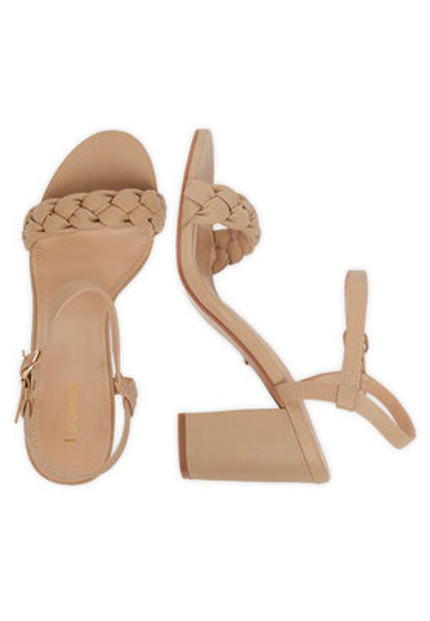 DeeZee Sandały XFB065-D2 Beżowy. Kolor: beżowy. Materiał: skóra