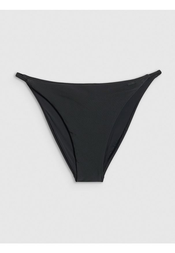 4f - 4F Dół od bikini damski - czarny M. Kolor: czarny. Materiał: dzianina, materiał