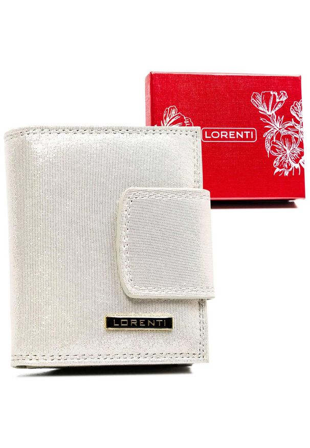 LORENTI - Portfel damski Lorenti 42329-GZ srebrny. Kolor: srebrny