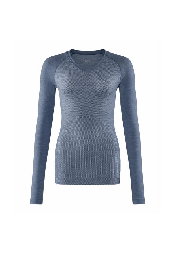 Damska koszulka z długim rękawem Falke. Kolor: niebieski. Długość rękawa: długi rękaw. Długość: długie