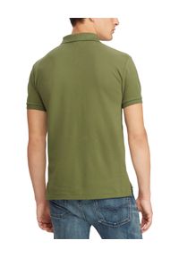 Ralph Lauren - RALPH LAUREN - Koszulka Polo Slim Fit. Typ kołnierza: polo. Kolor: zielony. Materiał: bawełna. Wzór: haft, aplikacja #5