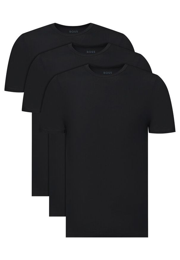 BOSS Komplet 3 t-shirtów 50534019 Czarny Slim Fit. Kolor: czarny. Materiał: wiskoza
