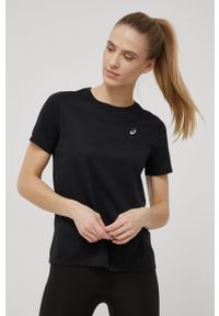 Asics t-shirt do biegania Katakana kolor czarny. Kolor: czarny. Materiał: dzianina, poliester. Długość: długie