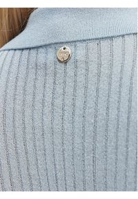 Liu Jo Polo WA6285 MS46J Błękitny Slim Fit. Typ kołnierza: polo. Kolor: niebieski. Materiał: wiskoza #2