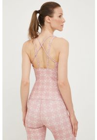 Guess legginsy damskie kolor różowy wzorzyste. Kolor: różowy. Materiał: skóra #6