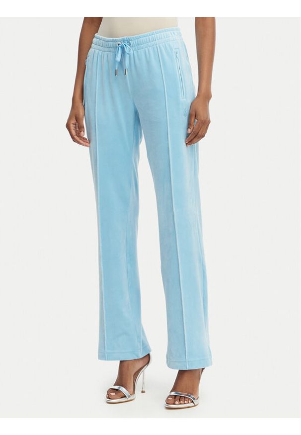 Juicy Couture Spodnie dresowe Tina JCWBJ126327 Błękitny Straight Leg. Kolor: niebieski. Materiał: syntetyk