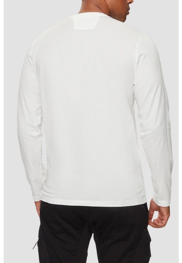 C.P. Company - C.P. COMPANY Biały męski longsleeve. Kolor: biały. Długość rękawa: długi rękaw