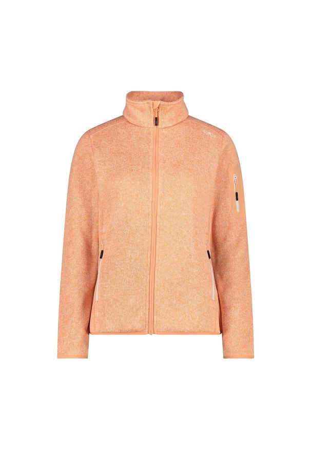 Bluza polarowa damska CMP Haze Jacket Knitted. Kolor: biały. Materiał: polar. Sport: turystyka piesza