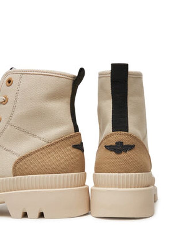 Aeronautica Militare Sneakersy 251SC305DCT354 Beżowy. Kolor: beżowy. Materiał: skóra
