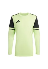 Adidas - Koszulka Squadra 25 Goalkeeper Long Sleeve. Kolor: żółty, wielokolorowy, czarny, zielony. Materiał: materiał. Długość rękawa: długi rękaw. Sport: piłka nożna