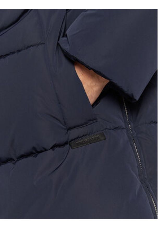 Trussardi Jeans - Trussardi Kurtka zimowa Memory 52S00742 Granatowy Regular Fit. Kolor: niebieski. Materiał: syntetyk. Sezon: zima