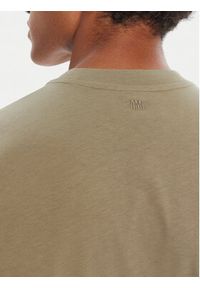 AMI PARIS T-Shirt HTS060.724 Khaki Regular Fit. Kolor: brązowy. Materiał: bawełna #3