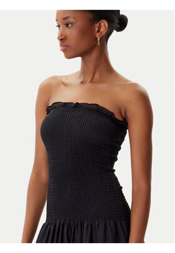 Eleh Sukienka wieczorowa ESS250137 Czarny Regular Fit. Kolor: czarny. Materiał: syntetyk. Styl: wizytowy