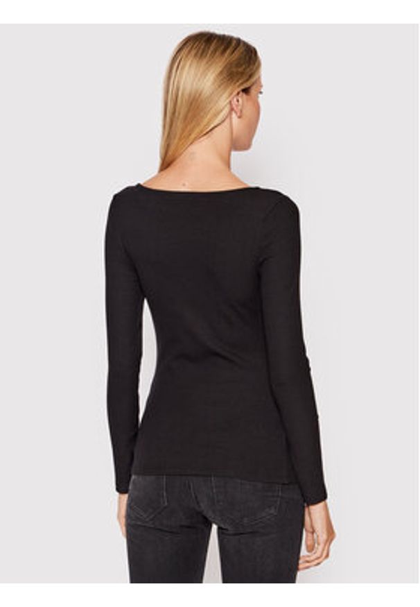 Guess Bluzka W2YP46 KBCO2 Czarny Slim Fit. Kolor: czarny. Materiał: wiskoza